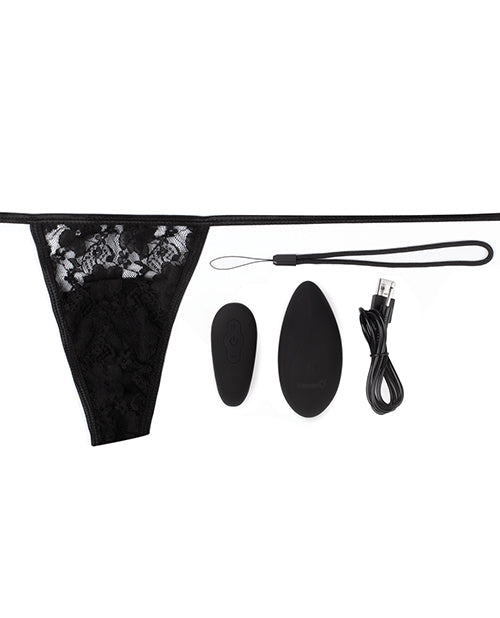 My Secret Premium Ergonomic Rechargeable Panty Vibe Set with Remote Control - Black