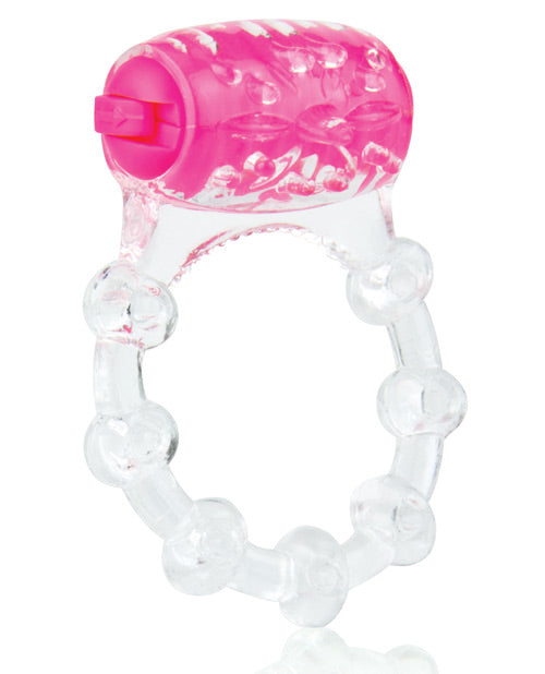 Color Pop Quickie Screaming O Vibrating Ring Silicone Cock Ring - Pink