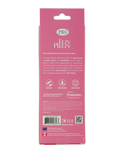 Simple and True Eezy Pleezy Vibrator 7in - Pink