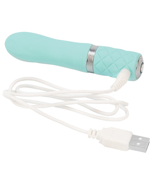 Pillow Talk Flirty Rechargeable Silicone Bullet - Teal
