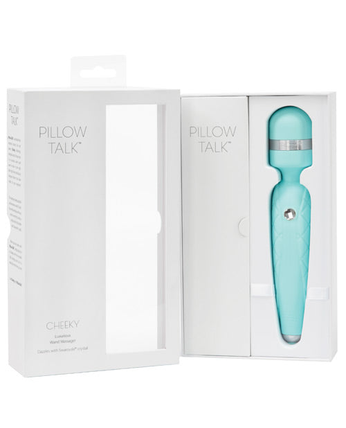 Pillow Talk Cheeky Silicone Rechargeable Wand Massager - Teal