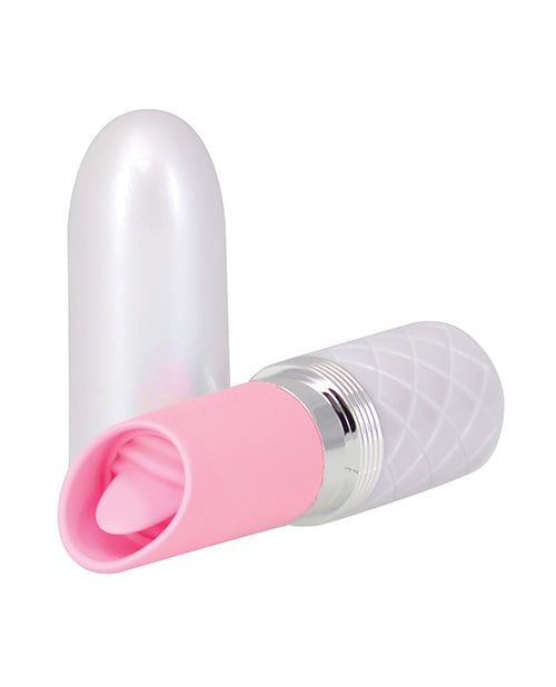 Pillow Talk Lusty Luxurious Rechargeable Silicone Flickering Massager - Pink/White