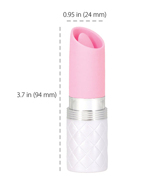 Pillow Talk Lusty Luxurious Rechargeable Silicone Flickering Massager - Pink/White