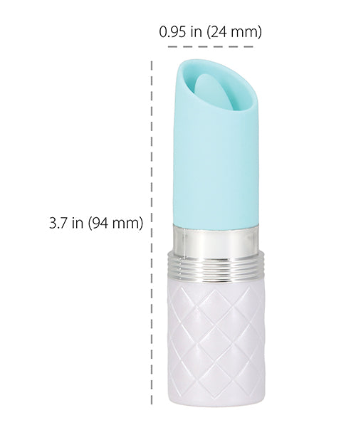 Pillow Talk Lusty Luxurious Rechargeable Silicone Flickering Massager - Teal/White