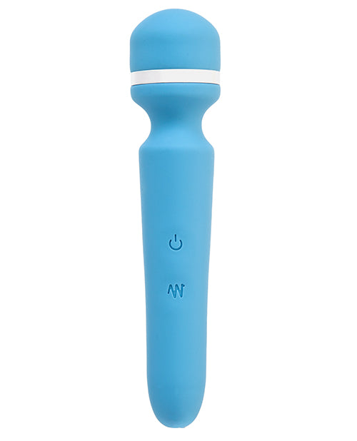 Wonderlust Destiny Silicone Rechargeable Wand Massager - Blue