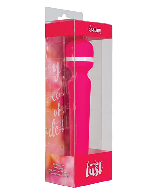 Wonderlust Destiny Silicone Rechargeable Wand Massager - Pink