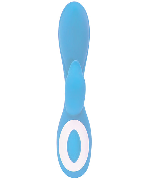 Wonderlust Harmony Rechargeable Silicone Rabbit Vibrator - Blue