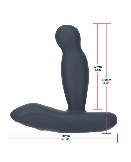 LUX Active Revolve Silicone Rechargeable Rotating and Vibrating Anal Massager with Remote Control - Navy