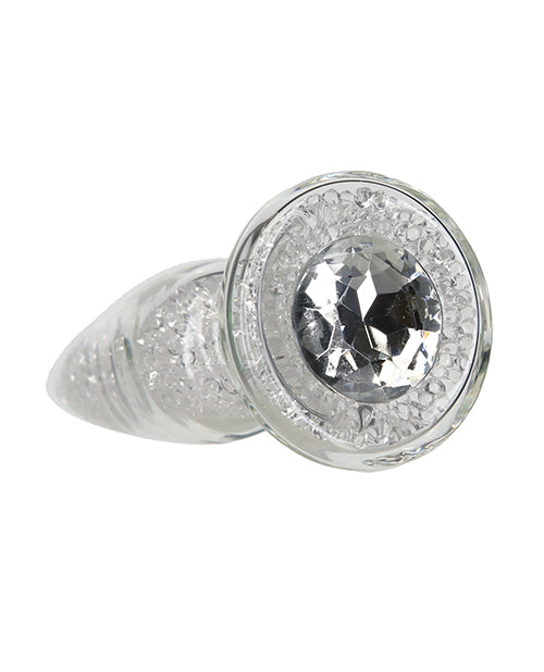 Pillow Talk Fancy Glass Anal Plug - Clear