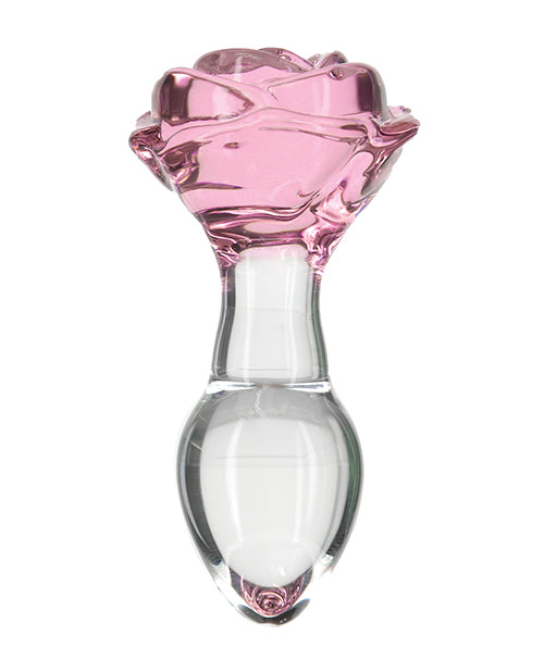Pillow Talk Rosy Glass Anal Plug - Clear/Pink