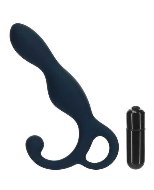 LUX Active LX1 Rechargeable Silicone Anal Trainer with Bullet - Navy