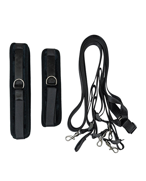 Punishment Bed Restraints (5 Piece Set) - Black