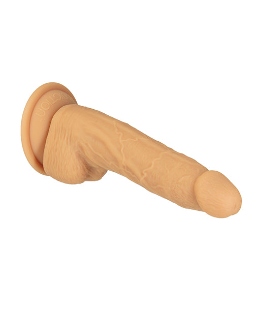 Naked Addiction Silicone Dual Density Dildo with Bonus PowerBullet 8in - Caramel
