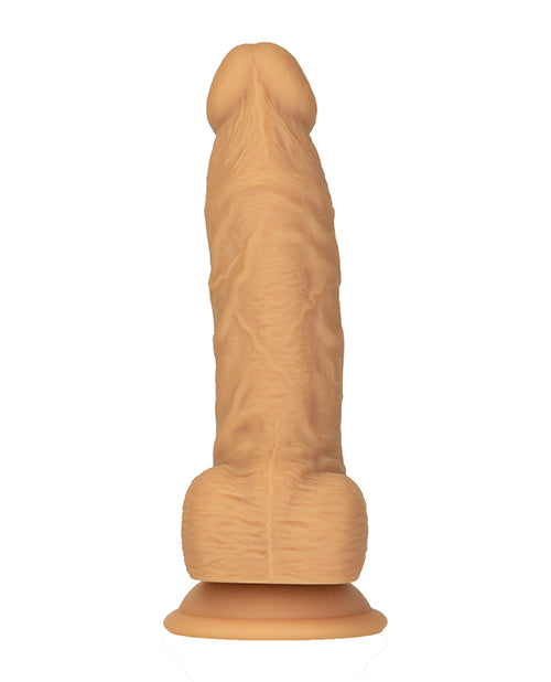 Naked Addiction Silicone Dual Density Dildo with Bonus PowerBullet 8in - Caramel