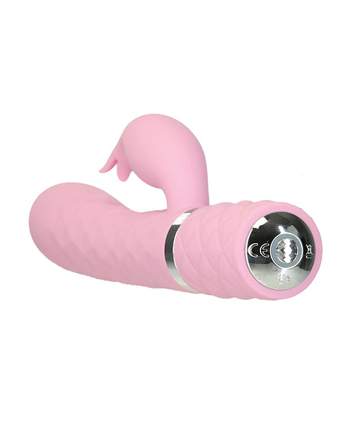 Pillow Talk Lively Silicone Rechargeable Rabbit Massager with Swarovski Crystal - Pink