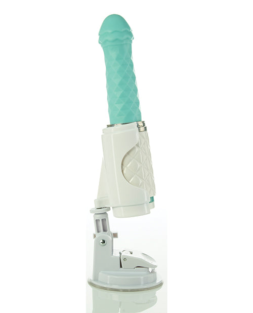 Pillow Talk Feisty Silicone Thrusting and Vibrating Massager - Teal