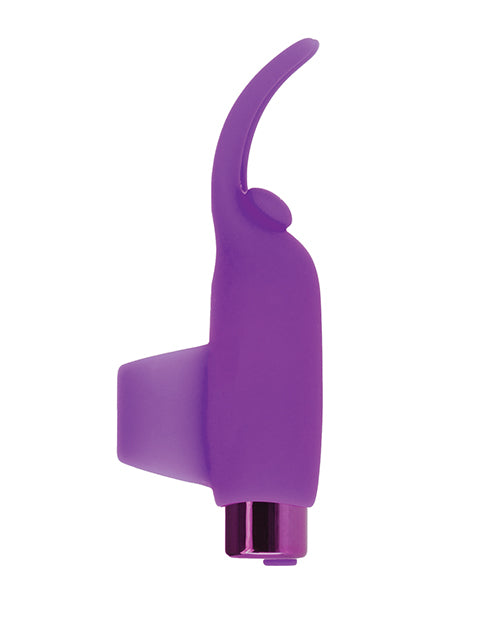 PowerBullet Silicone Teasing Tongue With Mini Rechargeable Bullet 2.5in - Purple