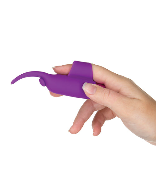PowerBullet Silicone Teasing Tongue With Mini Rechargeable Bullet 2.5in - Purple
