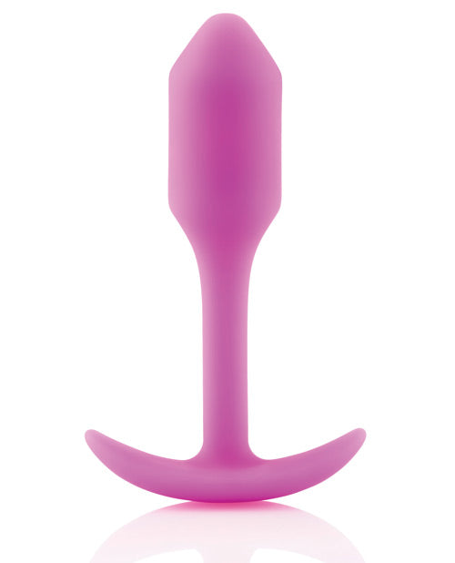 B-Vibe Snug Plug 1 Silicone Weighted Butt Plug - Fucshia