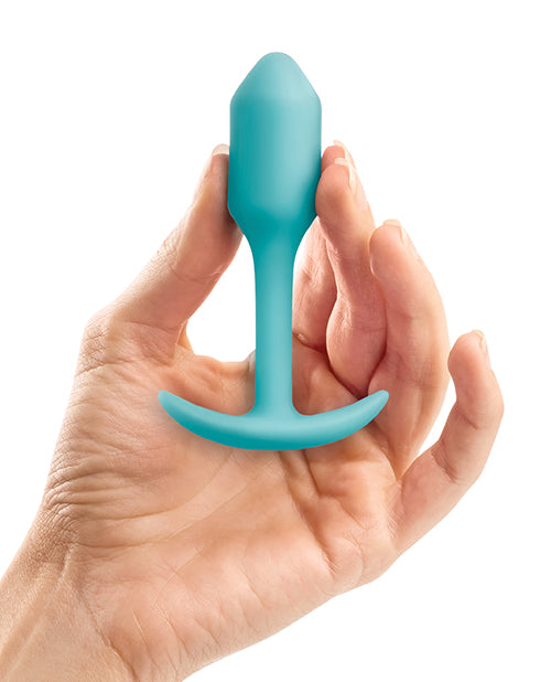 B-Vibe Snug Plug 1 Silicone Weighted Butt Plug - Mint Green