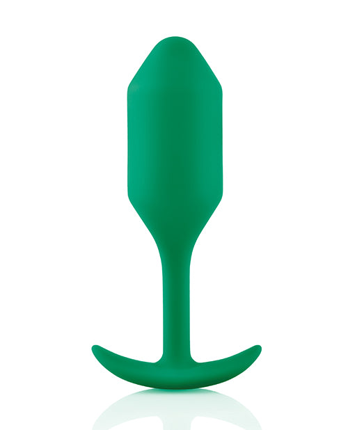 B-Vibe Snug Plug 2 Silicone Weighted Anal Plug - Green