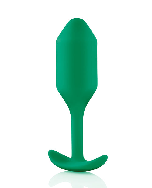 B-Vibe Snug Plug 2 Silicone Weighted Anal Plug - Green