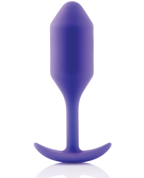 B-Vibe Snug Plug 2 Silicone Weighted Anal Plug - Purple
