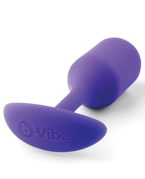 B-Vibe Snug Plug 2 Silicone Weighted Anal Plug - Purple