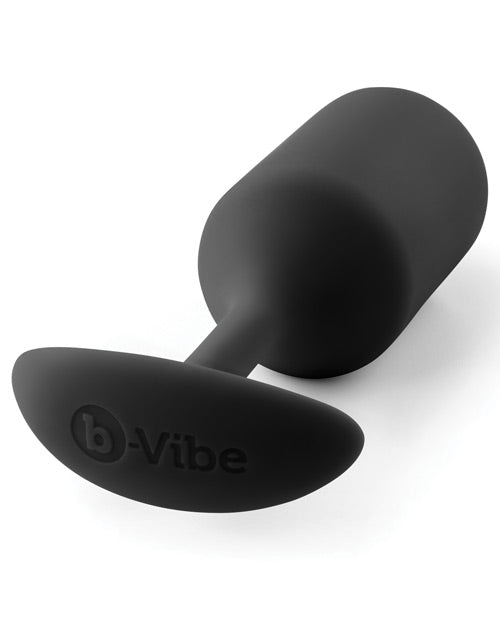 B-Vibe Snug Plug 3 Silicone Weighted Anal Plug - Black