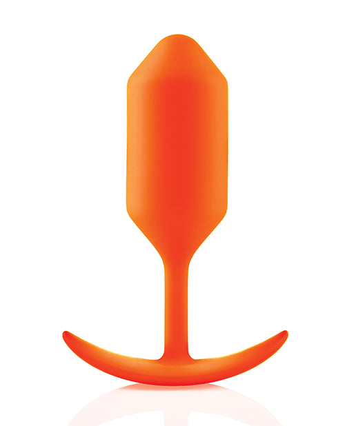 B-Vibe Snug Plug 3 Silicone Weighted Anal Plug - Orange