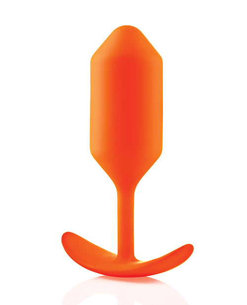 B-Vibe Snug Plug 3 Silicone Weighted Anal Plug - Orange