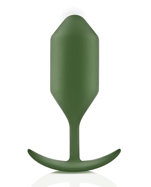 B-Vibe Snug Plug 4 Silicone Weighted Anal Plug - Army Green