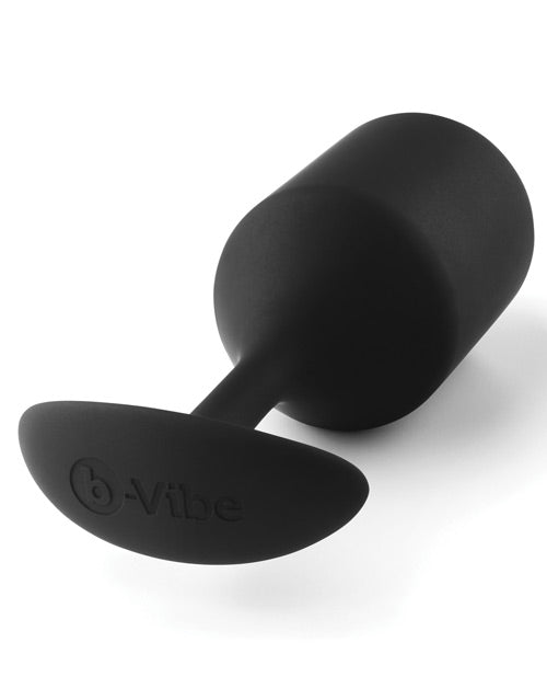 B-Vibe Snug Plug 4 Silicone Weighted Anal Plug - Black