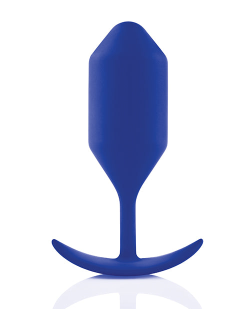 B-Vibe Snug Plug 4 Silicone Weighted Anal Plug - Navy