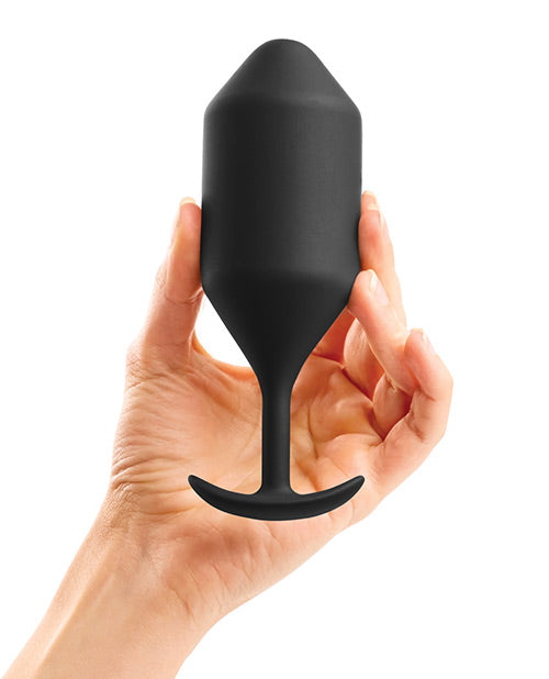 B-Vibe Snug Plug 5 Silicone Weighted Anal Plug - Black