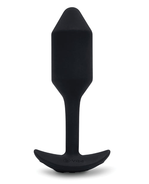 B-Vibe Vibrating Snug Plug 2 Rechargeable Silicone Anal Plug - Black