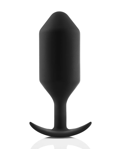 B-Vibe Snug Plug 6 Silicone Weighted Anal Plug - Black