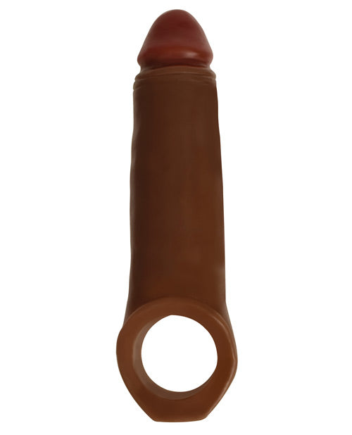 Jock Realistic Penis Enhancer with Ball Strap 2in - Chocolate