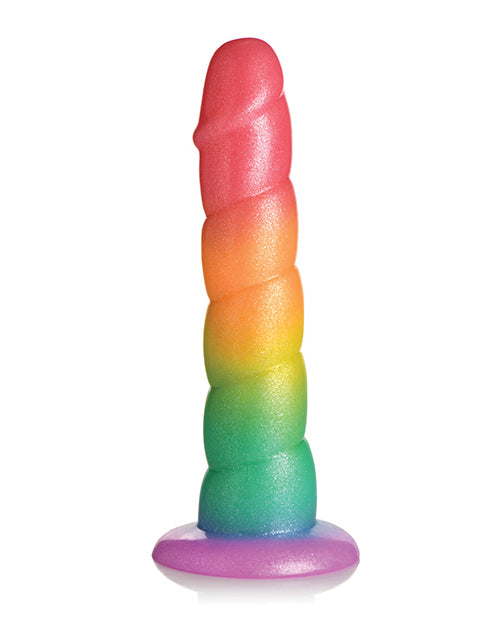 Simply Sweet Swirl Silicone Rainbow Dildo