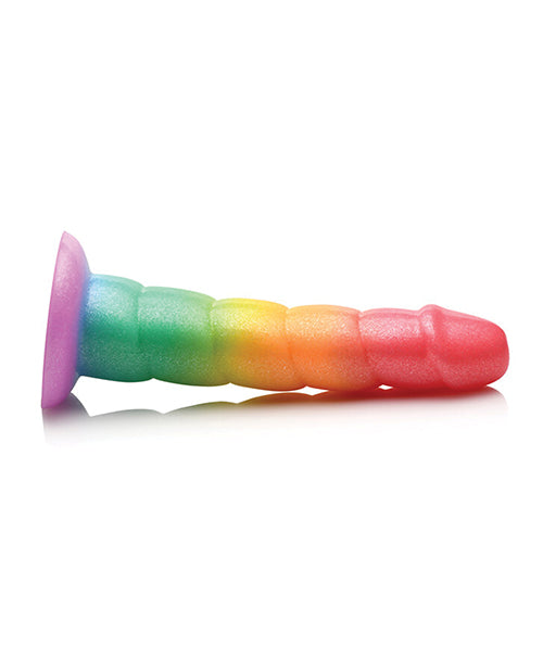 Simply Sweet Swirl Silicone Rainbow Dildo