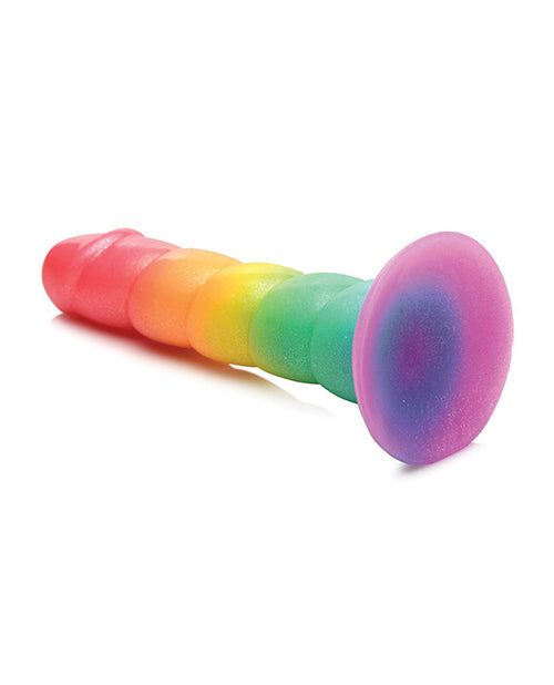 Simply Sweet Swirl Silicone Rainbow Dildo