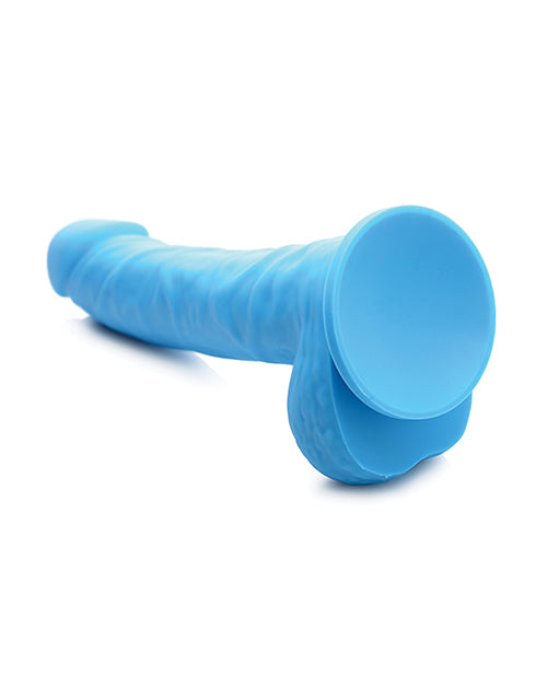 Lollicock Silicone Dildo with Balls 7in - Berry