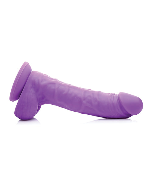 Lollicock Silicone Dildo with Balls 7in - Grape