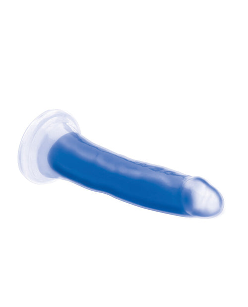 Lollicock Glow in the Dark Silicone Dildo 7in - Blue