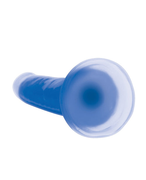 Lollicock Glow in the Dark Silicone Dildo 7in - Blue