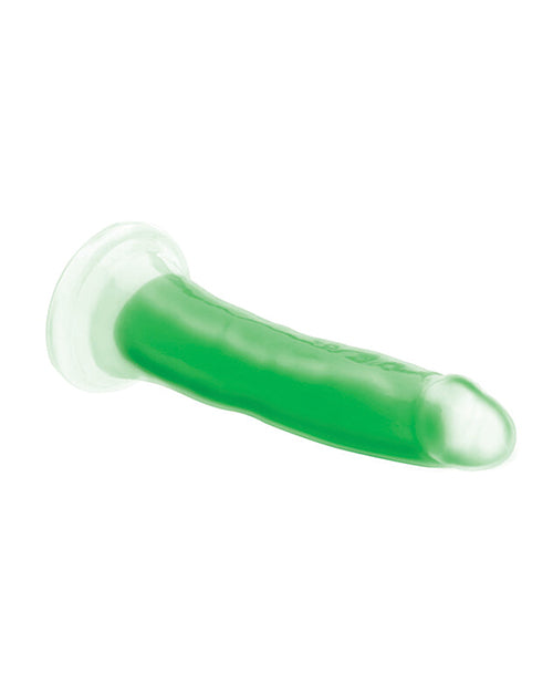 Lollicock Glow in the Dark Silicone Dildo 7in - Green