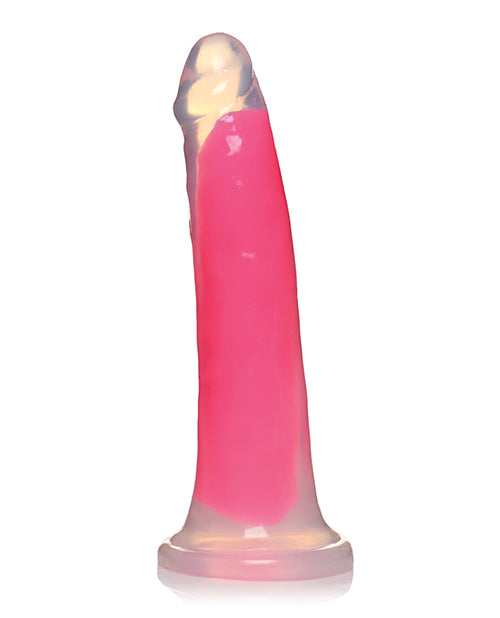 Lollicock Glow in the Dark Silicone Dildo 7in - Pink