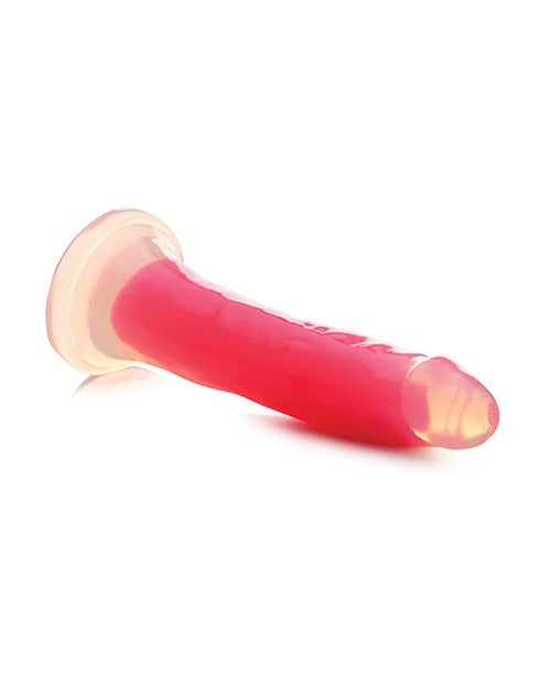 Lollicock Glow in the Dark Silicone Dildo 7in - Pink