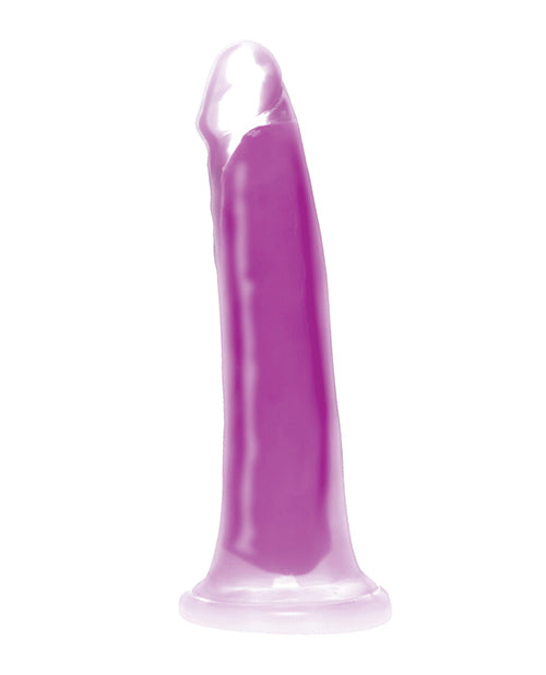 Lollicock Glow in the Dark Silicone Dildo 7in - Purple