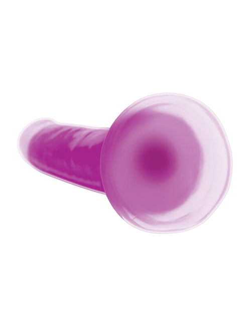 Lollicock Glow in the Dark Silicone Dildo 7in - Purple